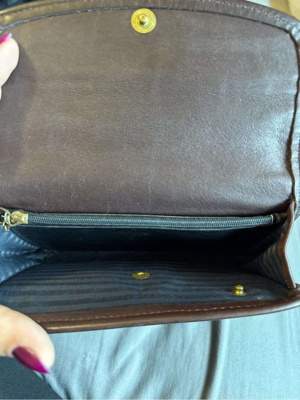 Vintage Coach Mahogany Envelope Swing Wallet